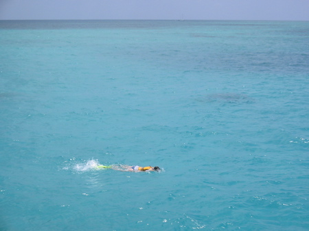 Ulla beim Schnorcheln